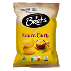Brets Ondulées Sauce Curry 125g (10bag/case)