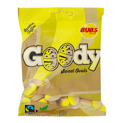 Bubs Goody Oval Banana & Toffy (Vegan) 90g (12bag/box)