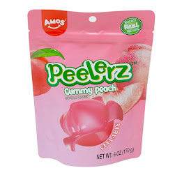 Amos Peelerz Gummy Peach 170g (12un/case)