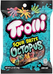 Trolli Sour Brite Octopus 4.25oz (11bag/box)