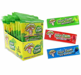 Warheads Sour Gum 4pk Peg Bag (10un/box)