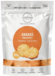 Sublima Freeze-Dried Pineapple 105g (6 bags/case)