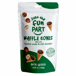 Just the Fun Part Cornets Gaufrette Crème de Noisette & Chocolat 120g (6 sachets/boîte)
