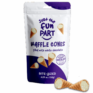 Just the Fun Part Cornets Gaufrette Chocolat Blanc 120g (6 sachets/boîte)