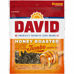 David Jumbo Honey Salted & Roasted Sunflower Seeds 149g (12/case)