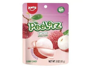 Amos Peelerz Gummy Lychee 65g (24bag/case)
