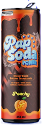 Rap Soda Power Peachy 355ml (24 canettes/caisse)