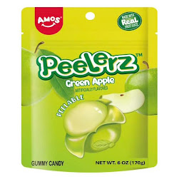 Amos Peelerz Gummy Green Apple 170g (12un/case)