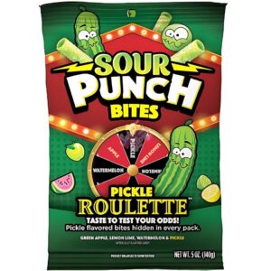 Sour Punch Bites Pickles Roulette peg 142g (12un/box)