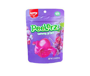 Amos Peelerz Gummy Grape 65g (24bag/case)