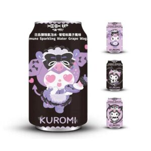 High Up - Kuromi Ramune Japonaise Eau Pétillante - Raisin Wagashi 330ml (24 canettes/caisse)
