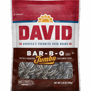David Jumbo Bar-B-Q Sunflower Seeds 149g (12un/box)