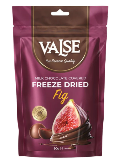 Valse Fig Freeze Dried w/Milk Chocolate 80g (12bag/box)