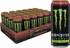 Monster Energy Shot Fraise Zéro Sucre 473 ml (24 canettes/carton)