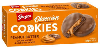 Bergen Obsession Cookies Beurre de Cacahuète 128g (18 boîtes/caisse)