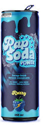 Rap Soda Power Razzy 355 ml (12 canettes/carton)