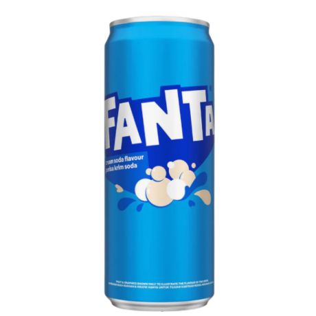 Fanta Cream Soda Flavor 320ml (12can/case)