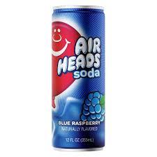 Airheads Soda saveur framboise bleue 355 ml (12 canettes/caisse)