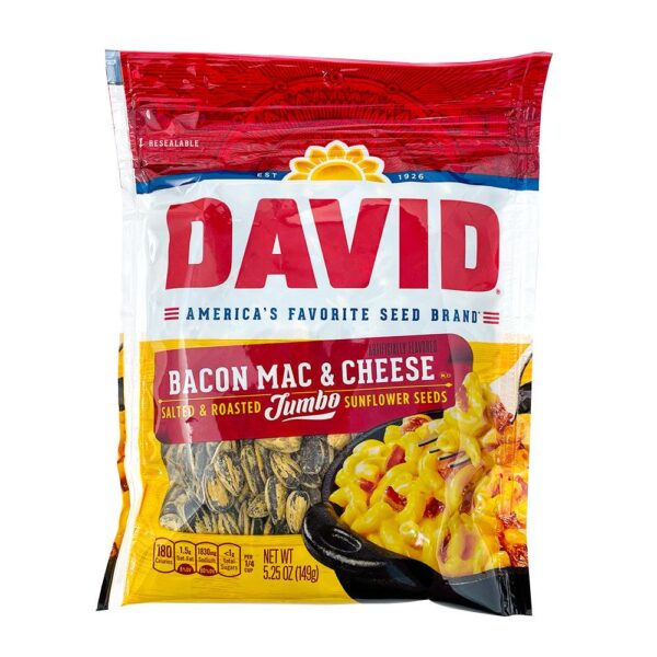 David Jumbo Bacon Mac & Cheese Sunflower Seeds 149g (12un/box)