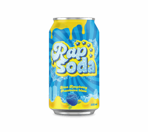 Rap Soda Framboise Bleue 355 ml (24 canettes/caisse)