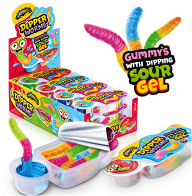 Johny Bee Dipper Worms 60 g (12 unités/boîte)