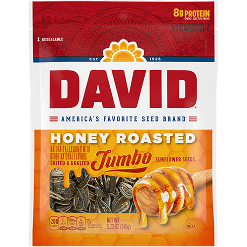 David Jumbo Honey Salted & Roasted Sunflower Seeds 149g (12/case)