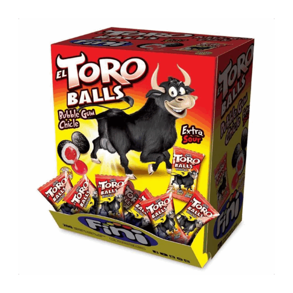 Fini Boom chewing-gum Toro Balls veggie (200 unités/boîte)