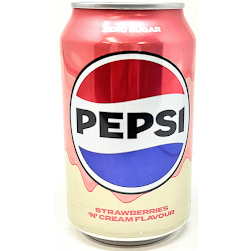Pepsi Fraise & Crème Zéro Sucre 330ml (24 canettes/caisse)