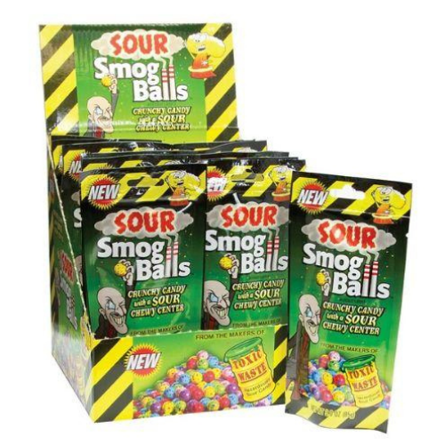 Toxic Waste Sour Smog Balls Bonbons acidulés 85 g (12 unités/boîte)