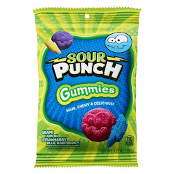 Sour Punch bonbons gélifiés sachet peg bag 191g (8 unités/boîte)