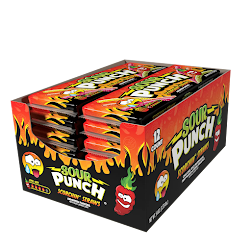 Sour Punch King Scorchin' Straws 128g (12un/box)