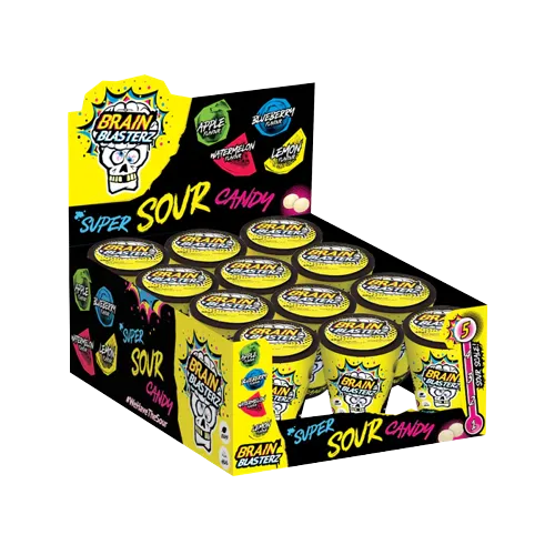 Brain Blasterz Super Sour Candy Mini Tub 38g (10un/case)
