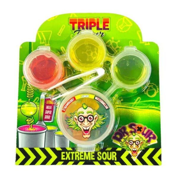 Dr. Sour Triple Dipper – Bonbon à tremper triple saveur 54 g (8 unités/boîte)