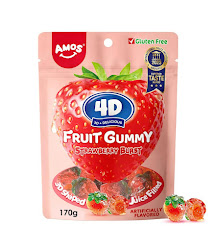 Amos 4D Gummy Strawberry 170g (12bag/case)