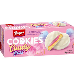 Bergen Cookies Barbe à Papa 128g (18 boîtes/caisse)