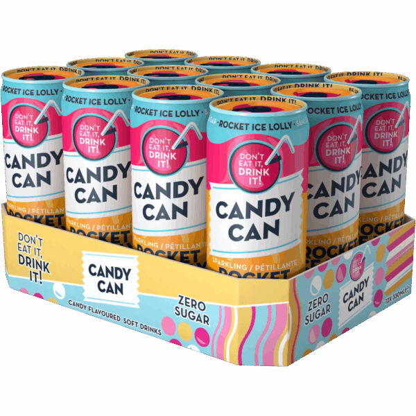 Candy Can Rocket Ice Lolly 330ml (12can/case)