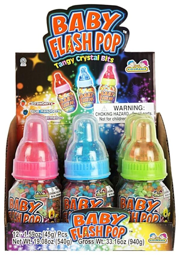 Kidsmania Baby Bottle Flash Pop 17g (12un/box)
