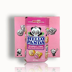 Meiji Hello Panda fraise 57g rose (10 packs/boîte)