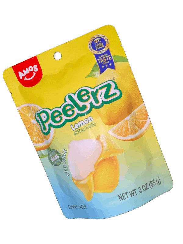 Amos Peelerz Gummy lemon 85g (24bag/case)