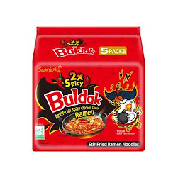 Buldak Ramen 2X Épicé Samyang 5x140g (8 paquets/caisse)
