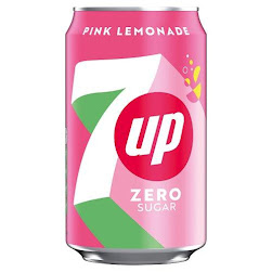 7Up Zéro Citronnade Rose 330ml (24 canettes/caisse)