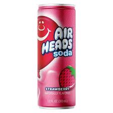Airheads Soda saveur fraise 355 ml (12 canettes/caisse)