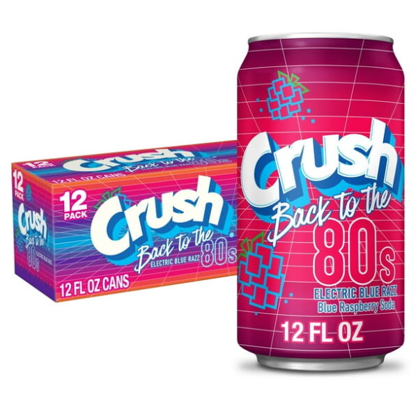 Crush Back to the 80's Electric Blue Razz 355ml (12can/case)