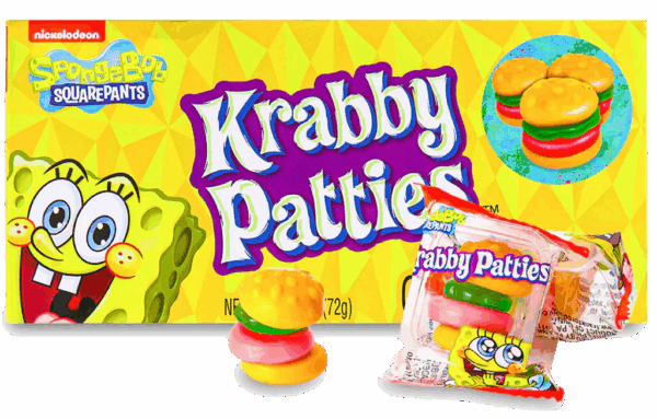 SpongeBob Squarepants Gummy Krabby Patties Theater Box 72g (12box/box)