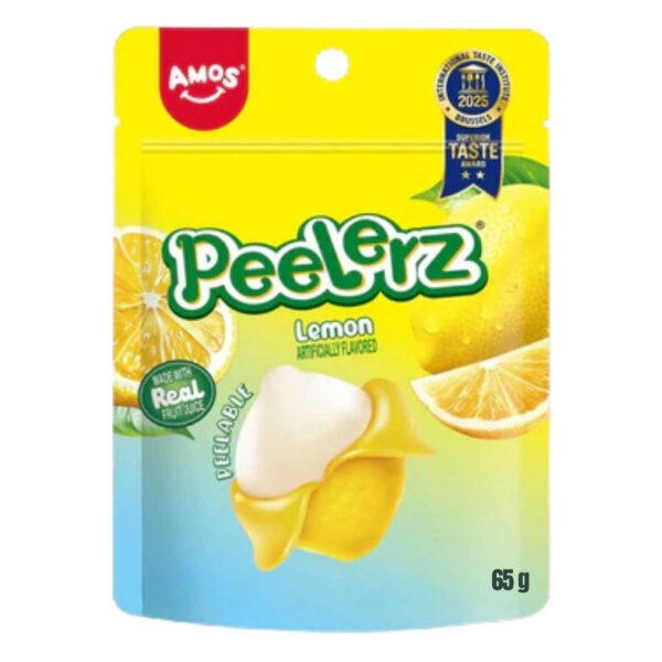 Amos Peelerz Gummy Lemon 65g (24bag/case)