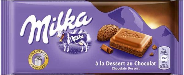 Milka Dessert Chocolate Bar 100g (22bar/box)