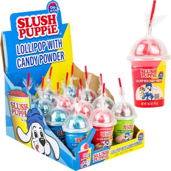 Slush Pippie Lollipop with Candy Powder 47g (12un/box)