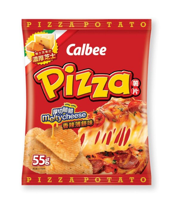 Calbee Pizza Spicy Potato Chips 55g (1un)