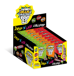 Brain Blasterz Drip 'N' Lick Lollipop 18g (24un/box)