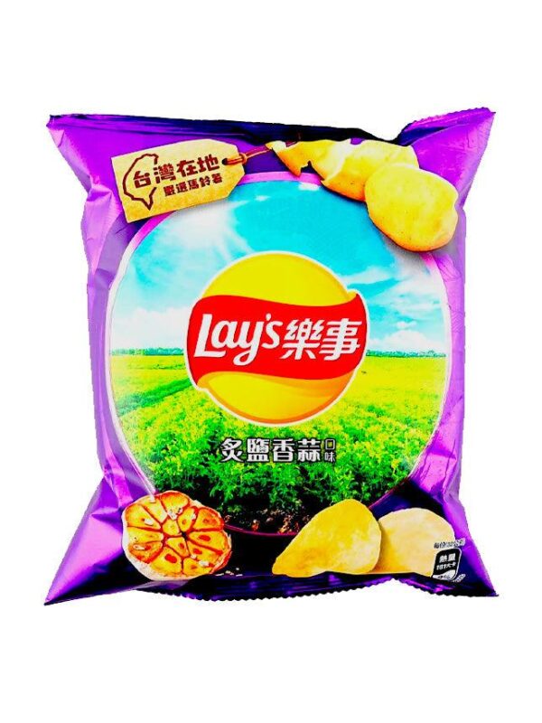 Lay's Roasted Salt Garlic 80g (12bag/case)